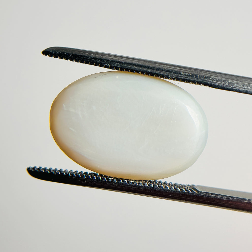 White Opal Green Blue 17x11x5 Cabochon Oval 6.1 Carat