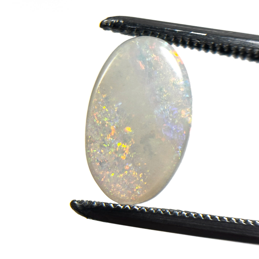 Crystal Opal Multicolour 12x7x2 Cabochon Oval 1.20 Carat