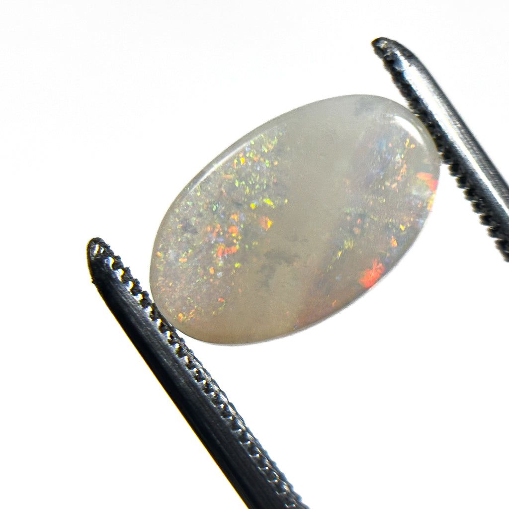 Crystal Opal Multicolour 12x7x2 Cabochon Oval 1.20 Carat
