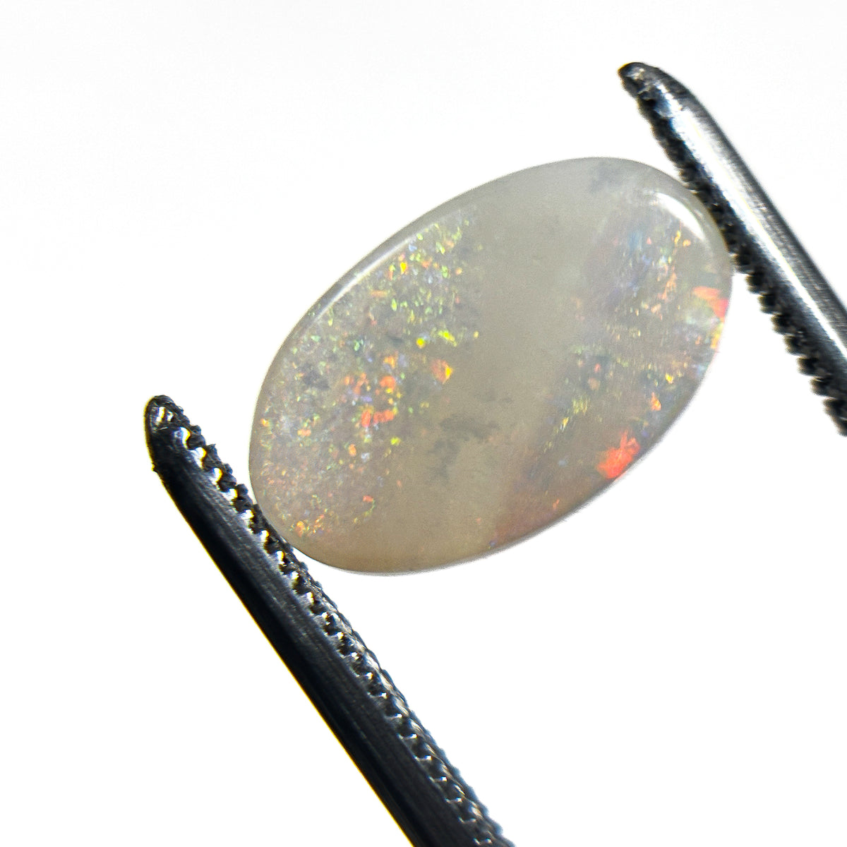 Crystal Opal Multicolour 12x7x2 Cabochon Oval 1.20 Carat