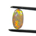 Crystal Opal Red Multicolour 12x7x3 Cabochon Oval 1.6 Carat