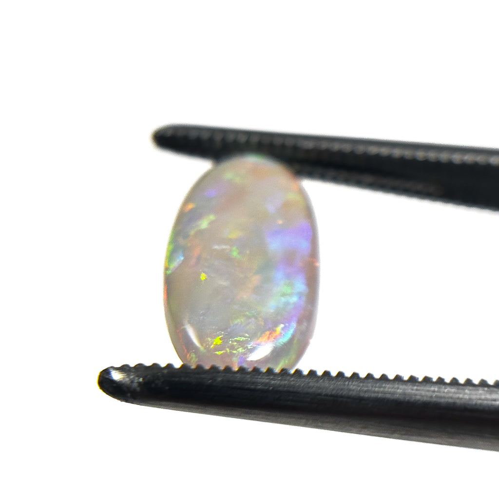 Crystal Opal Red Multicolour 12x7x3 Cabochon Oval 1.6 Carat