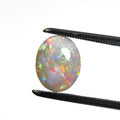 White Opal Red Multicolour 12x9x3 Cabochon Oval 2.45 Carat
