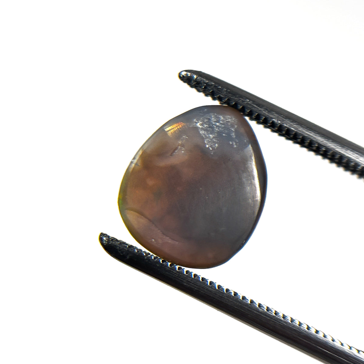 Semi Black Opal Green Multicolour 11x9x3 Cabochon Pear 1.95 Carat
