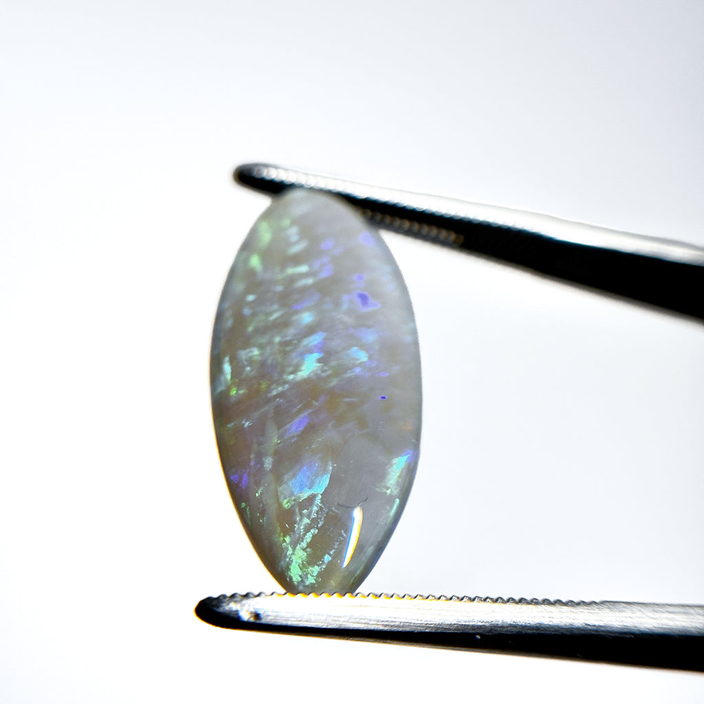 Crystal Opal Green Blue 26x11x4 Cabochon Marquise 6.75 Carat