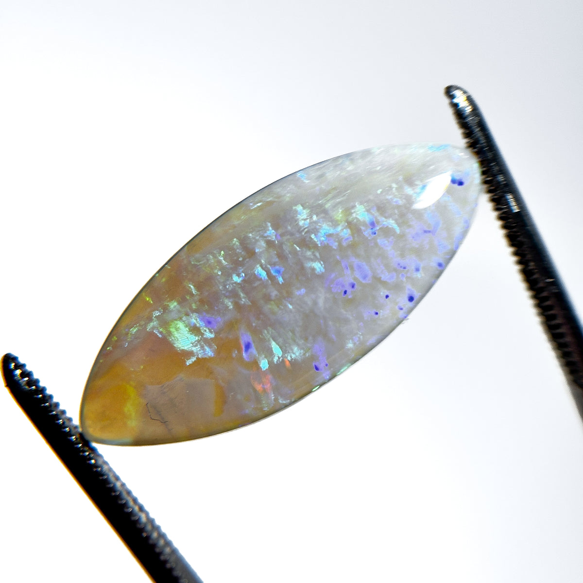 Crystal Opal Green Blue 26x11x4 Cabochon Marquise 6.75 Carat
