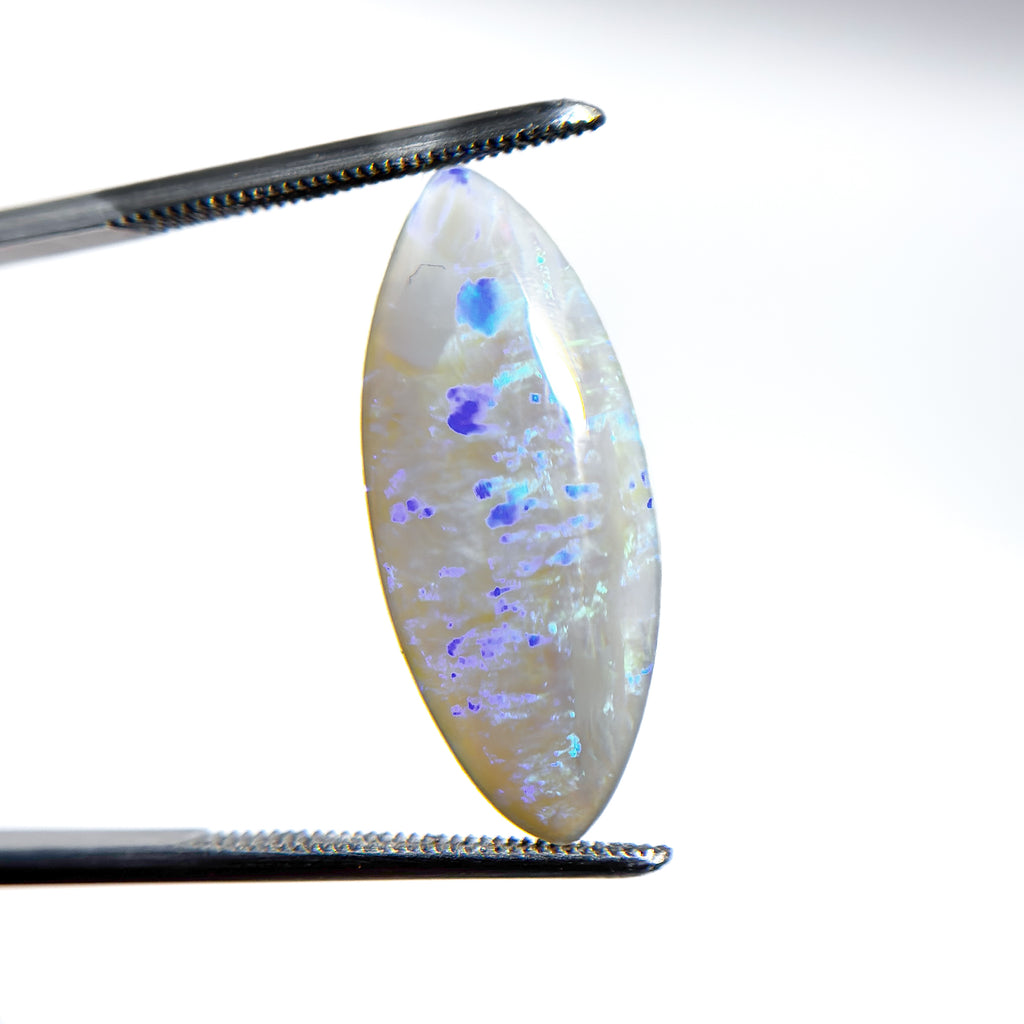 Crystal Opal Green Blue 26x11x4 Cabochon Marquise 6.75 Carat