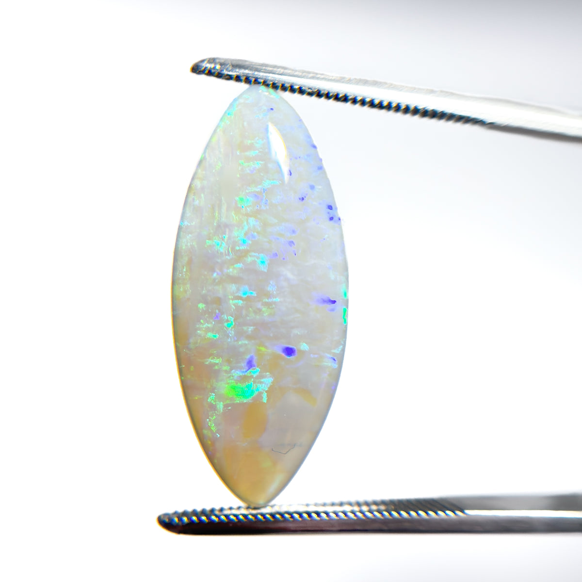 Crystal Opal Green Blue 26x11x4 Cabochon Marquise 6.75 Carat