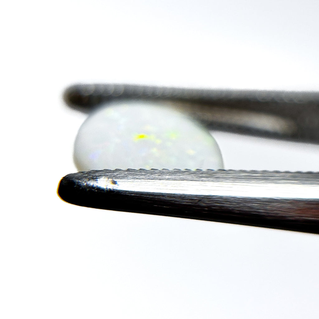 White Opal Multicolour 10.5x8.5x3 Cabochon Oval 1.75 Carat