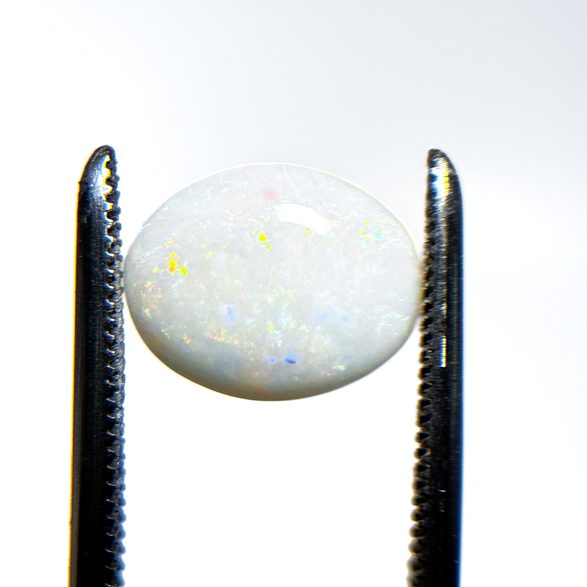 White Opal Multicolour 10.5x8.5x3 Cabochon Oval 1.75 Carat