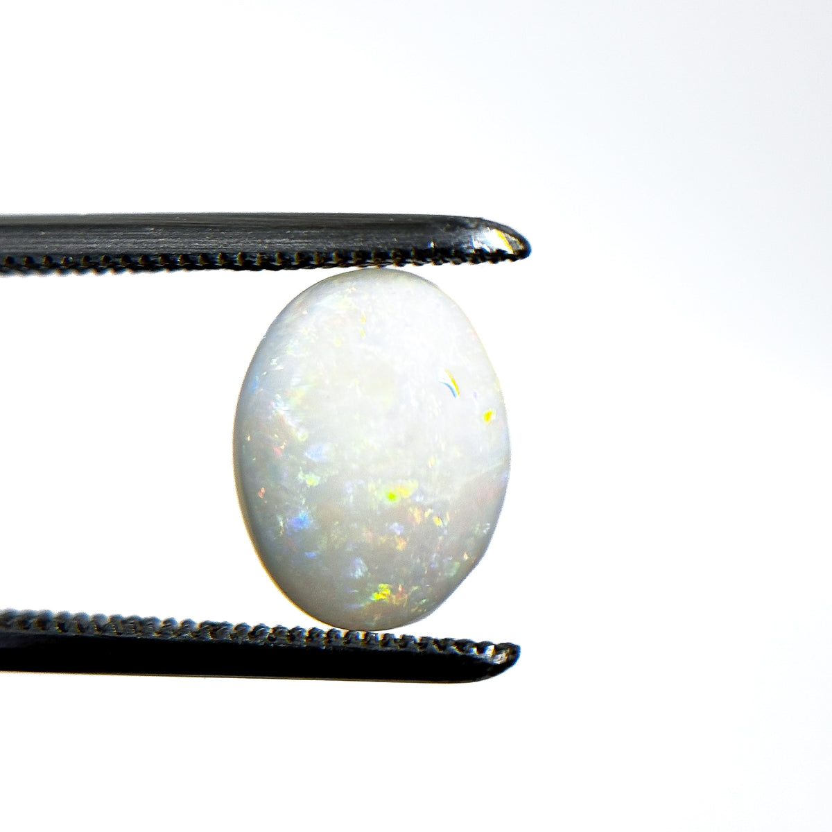 White Opal Multicolour 10.5x8.5x3 Cabochon Oval 1.75 Carat