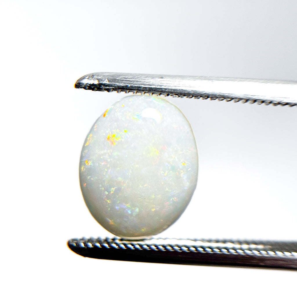 White Opal Multicolour 10.5x8.5x3 Cabochon Oval 1.75 Carat