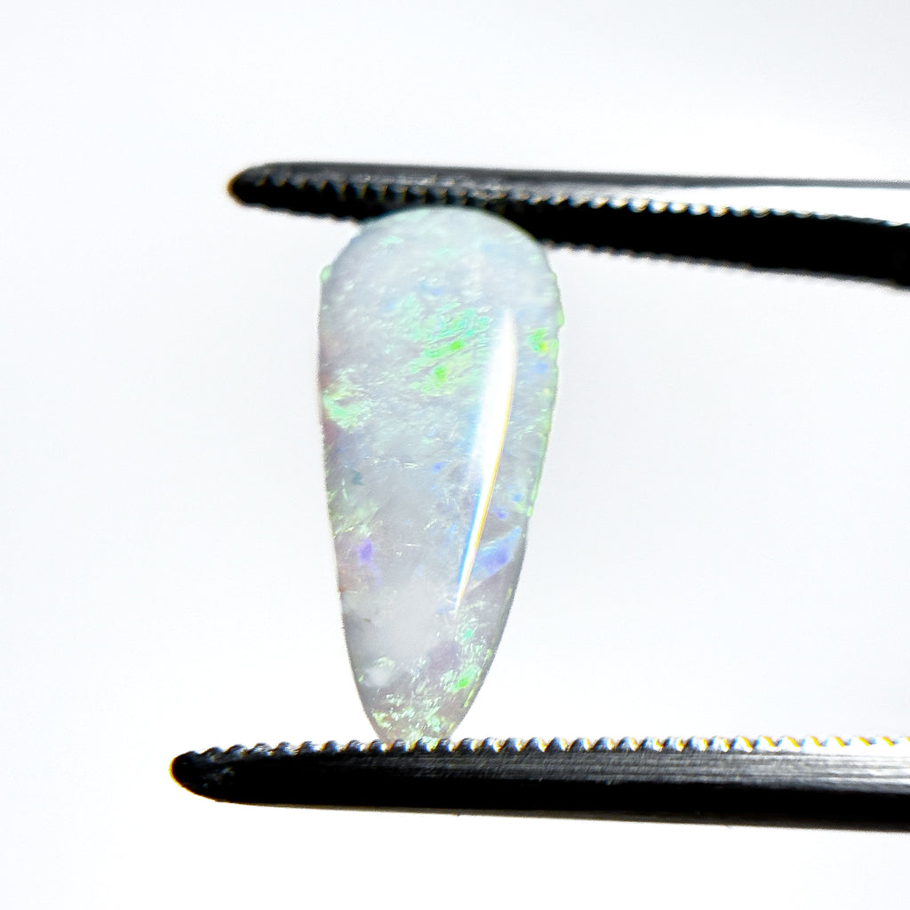 Crystal Opal Green Multicolour 15x7x2.5 Cabochon Pear 1.65 Carat