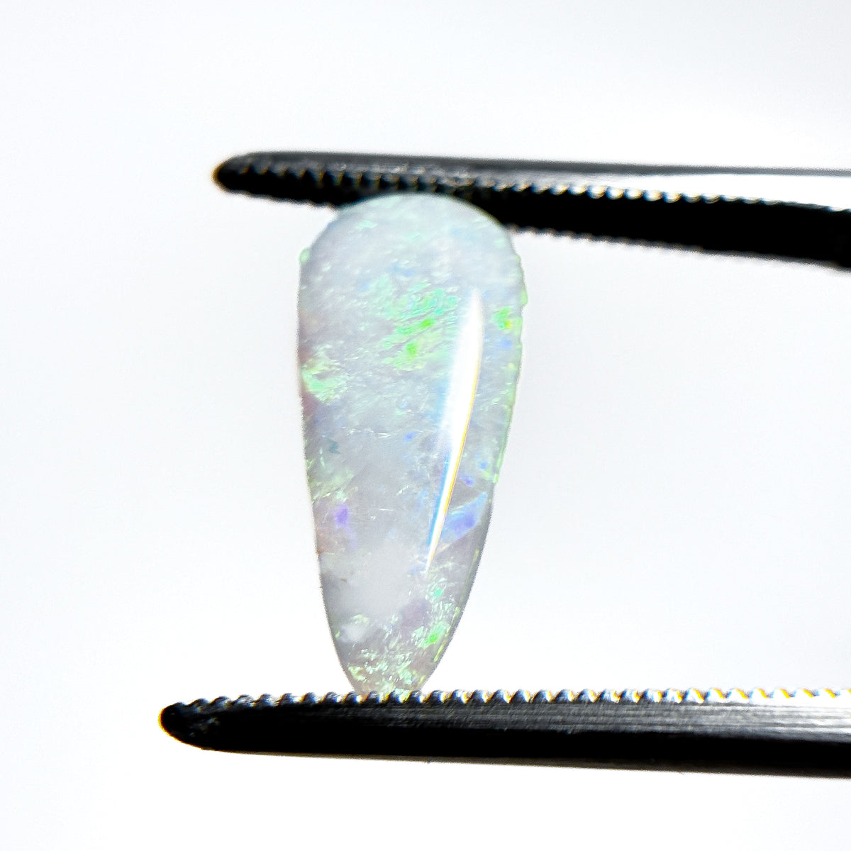 Crystal Opal Green Multicolour 15x7x2.5 Cabochon Pear 1.65 Carat