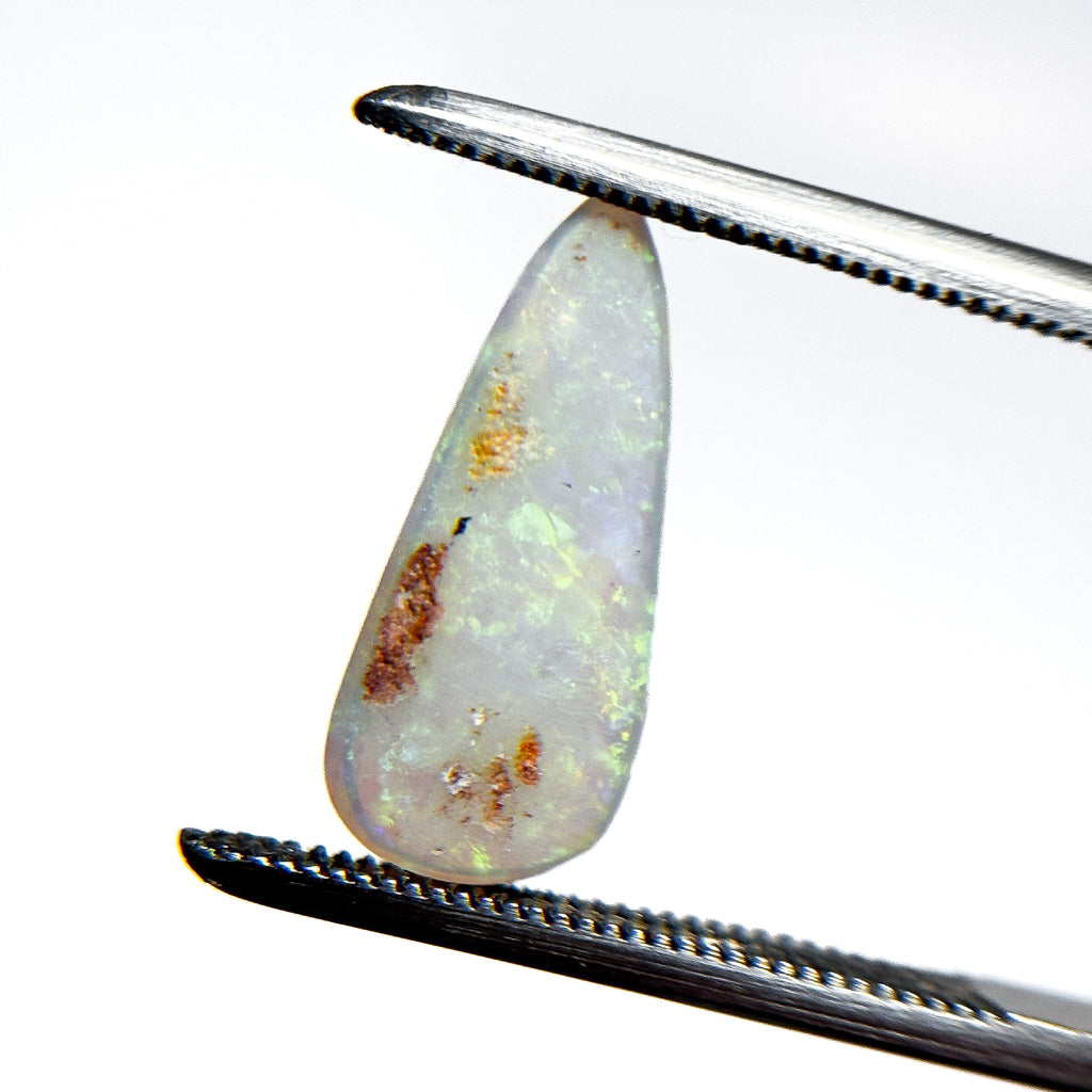 Crystal Opal Green Multicolour 15x7x2.5 Cabochon Pear 1.65 Carat