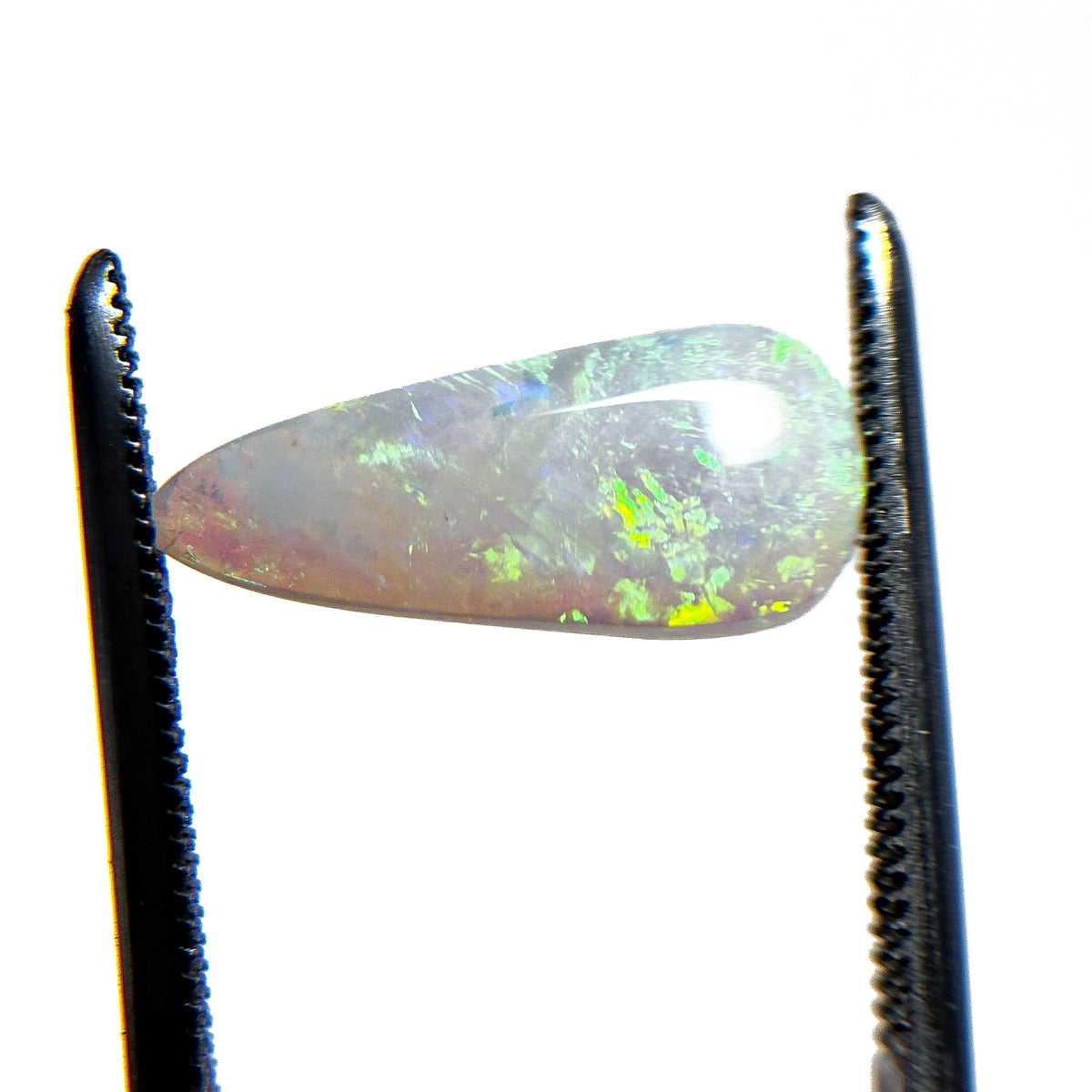 Crystal Opal Green Multicolour 15x7x2.5 Cabochon Pear 1.65 Carat