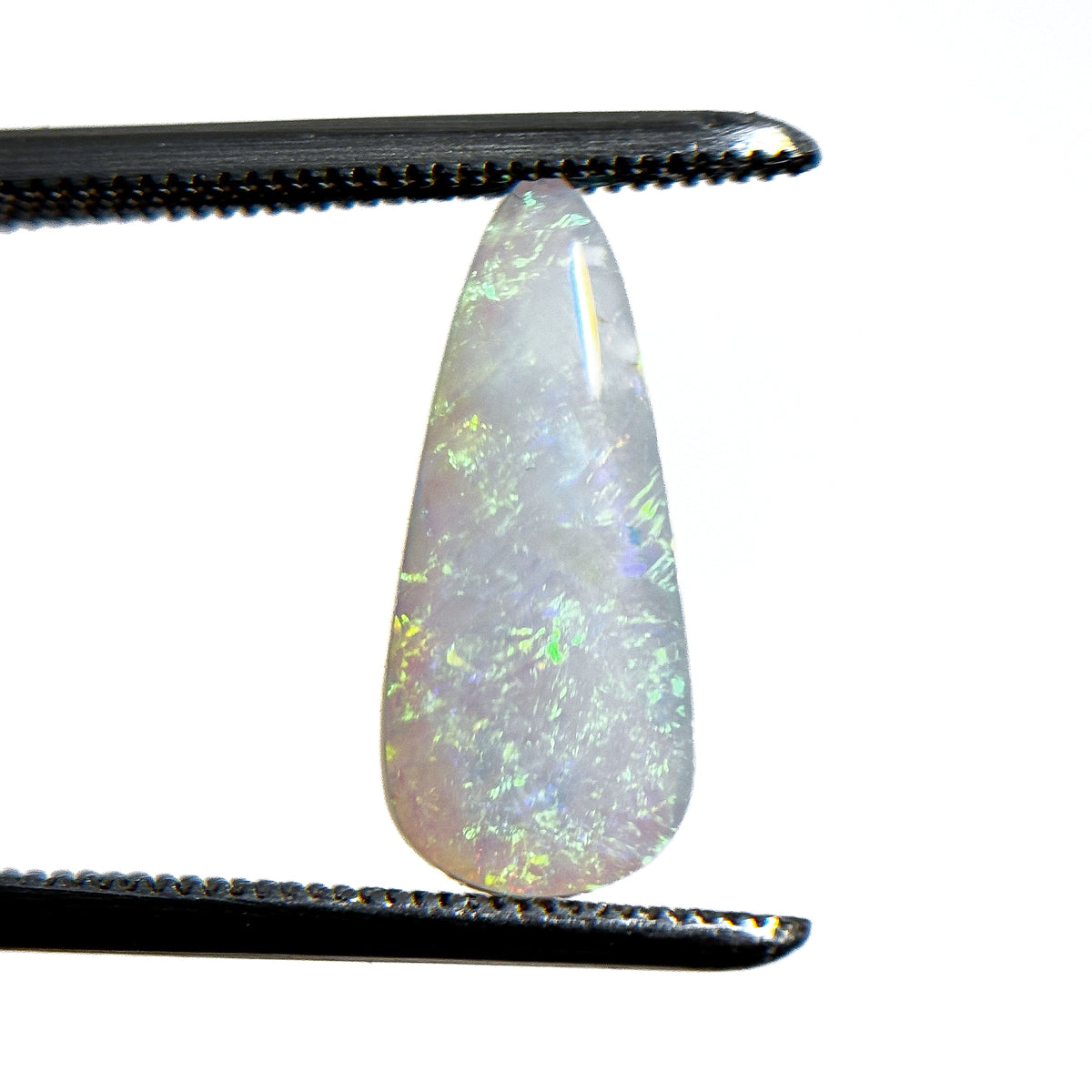 Crystal Opal Green Multicolour 15x7x2.5 Cabochon Pear 1.65 Carat