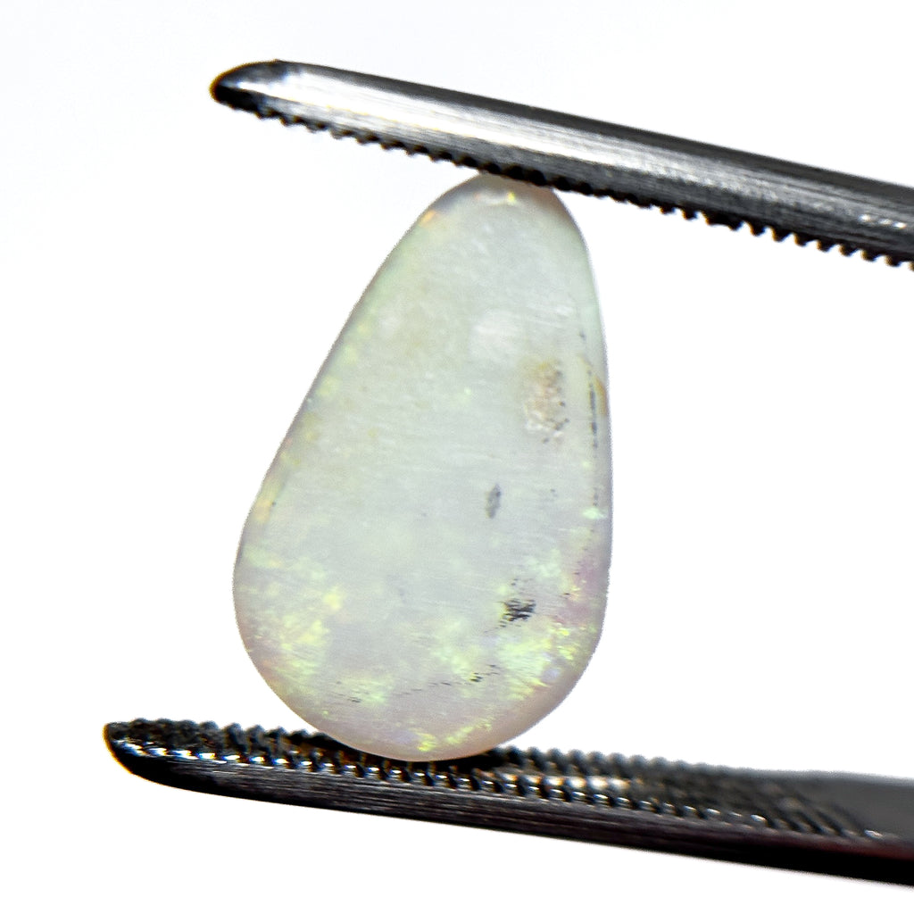 Crystal Opal Green Multicolour 14x9x3 Cabochon Pear 2.3 Carat