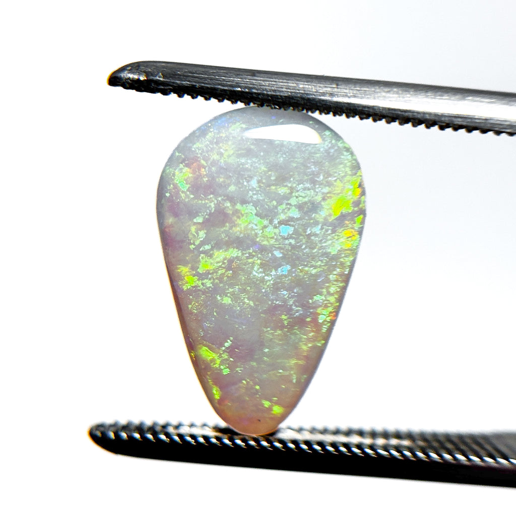 Crystal Opal Green Multicolour 14x9x3 Cabochon Pear 2.3 Carat