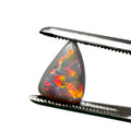 White Opal Red Multicolour 10x7x4 Cabochon Pear 1.65 Carat