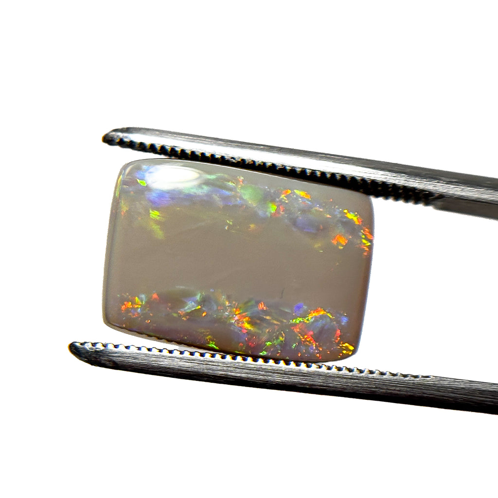 Semi Black Opal Multicolour 14x10x4 Cabochon Rectangle 4.9 Carat