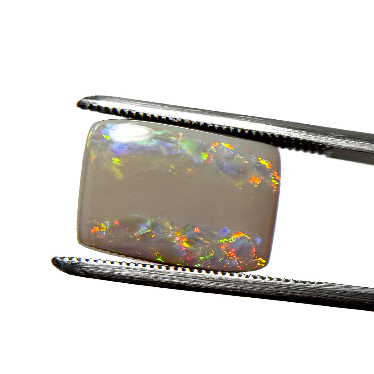 Semi Black Opal Multicolour 14x10x4 Cabochon Rectangle 4.9 Carat