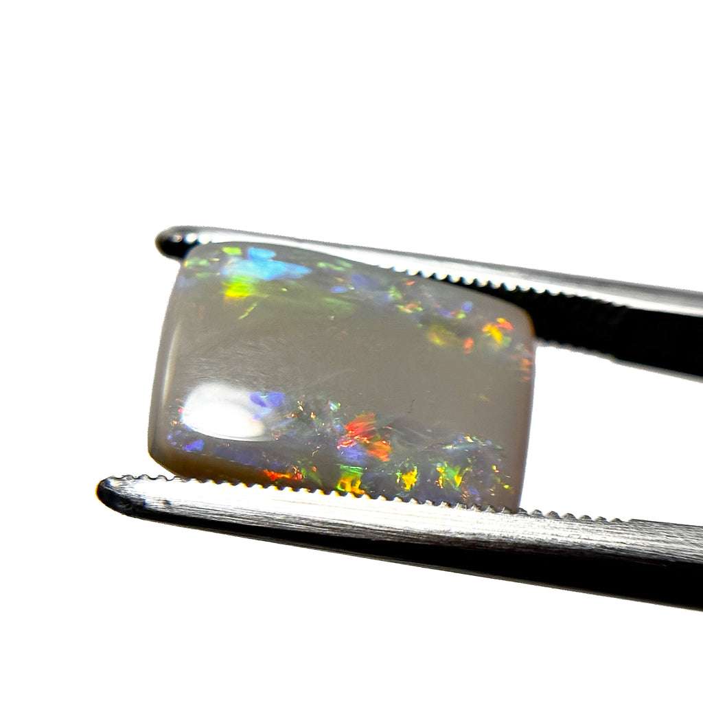 Semi Black Opal Multicolour 14x10x4 Cabochon Rectangle 4.9 Carat