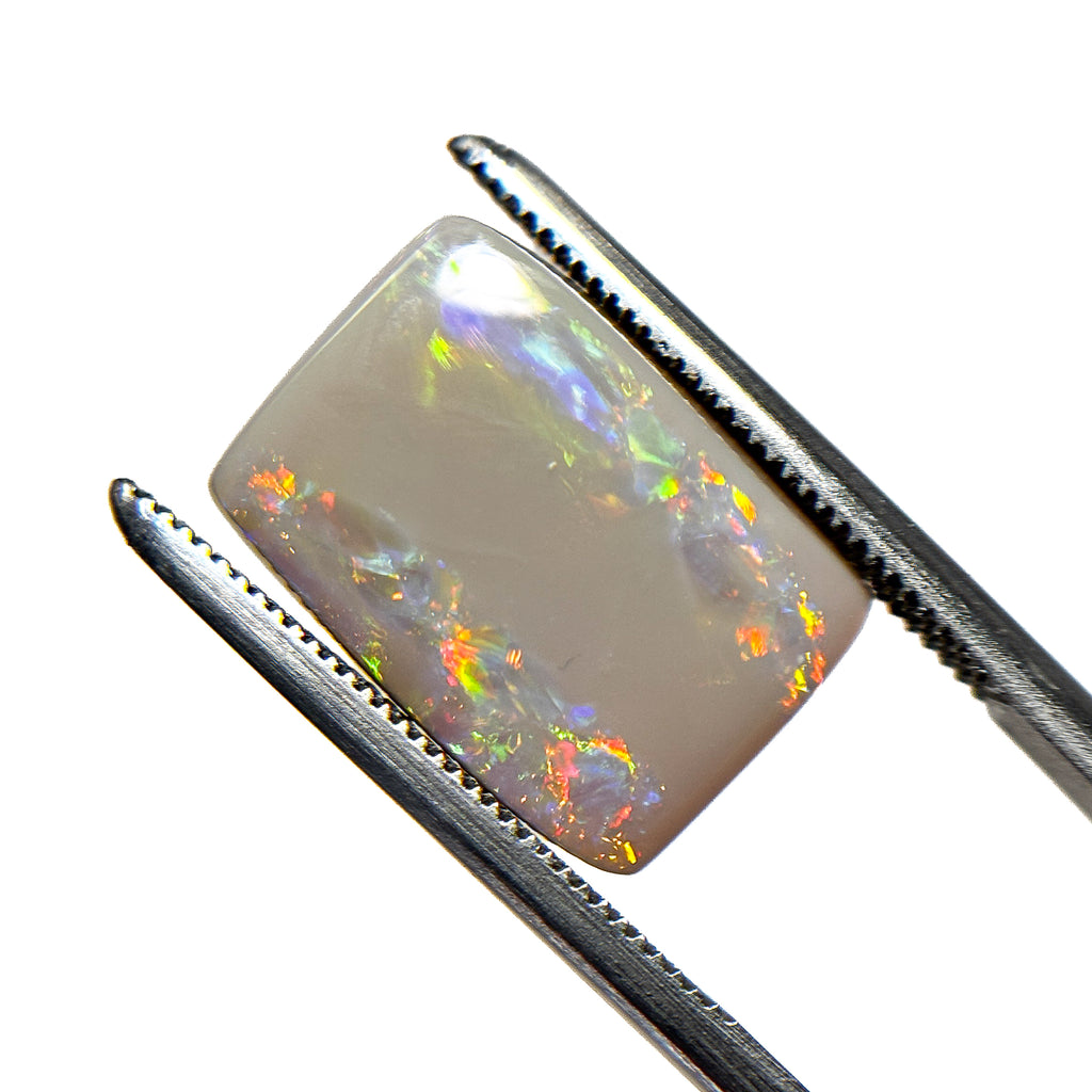 Semi Black Opal Multicolour 14x10x4 Cabochon Rectangle 4.9 Carat