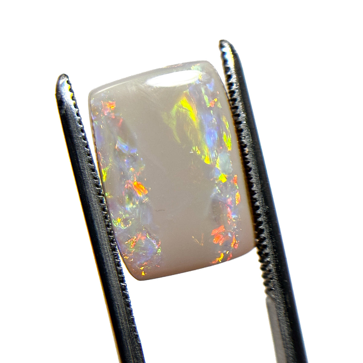 Semi Black Opal Multicolour 14x10x4 Cabochon Rectangle 4.9 Carat