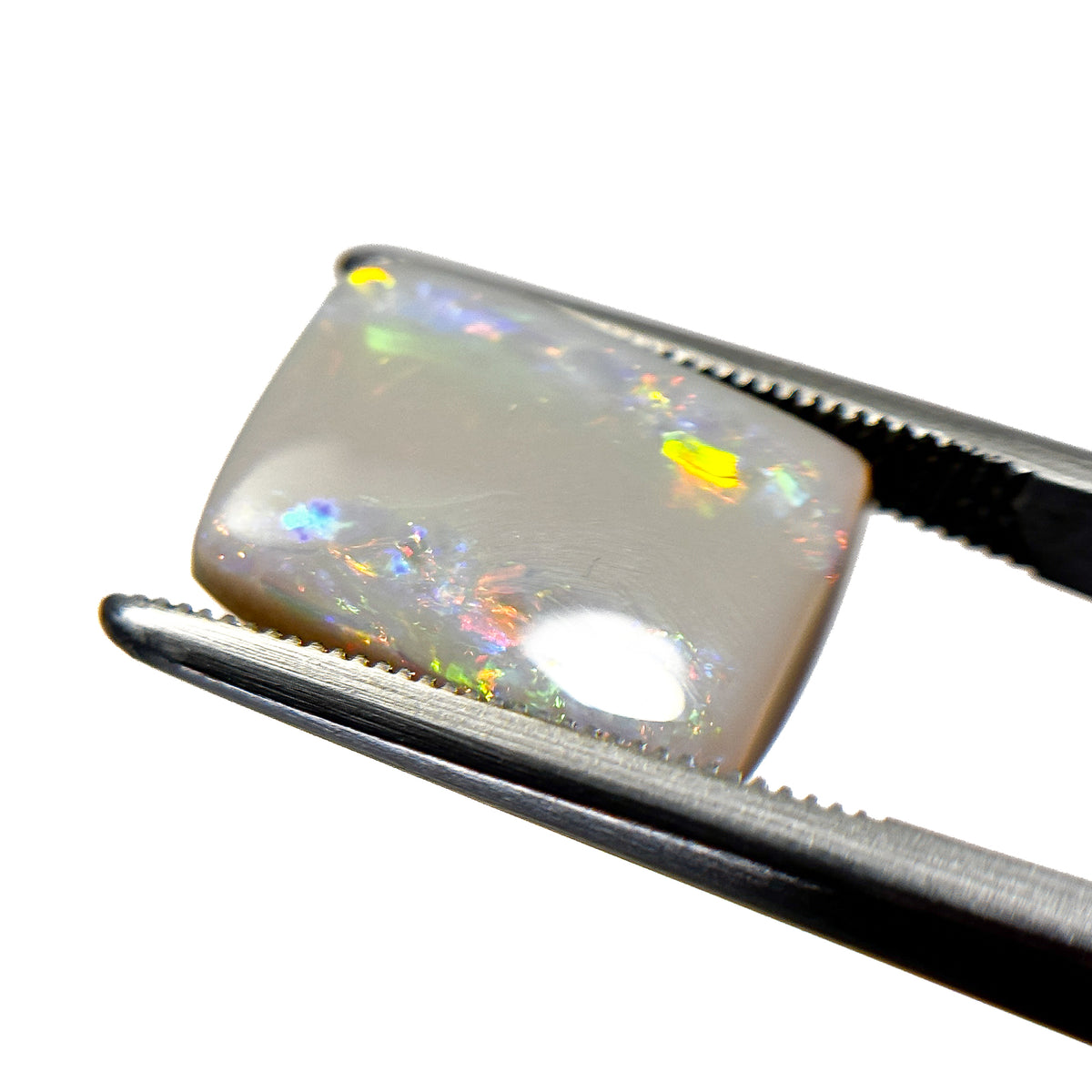 Semi Black Opal Multicolour 14x10x4 Cabochon Rectangle 4.9 Carat