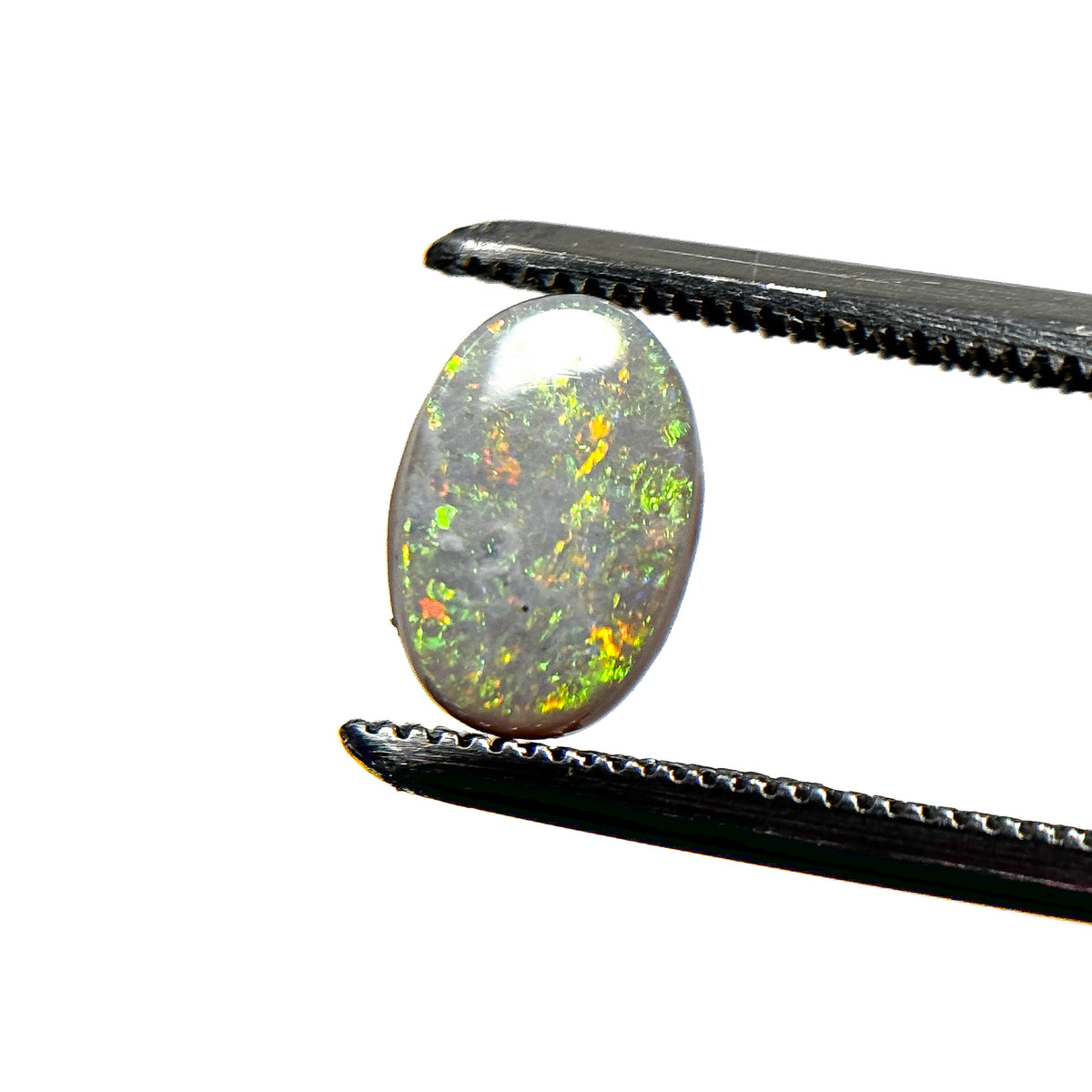 White Opal Green Multicolour 7x5x3 Cabochon Oval 0.70 Carat