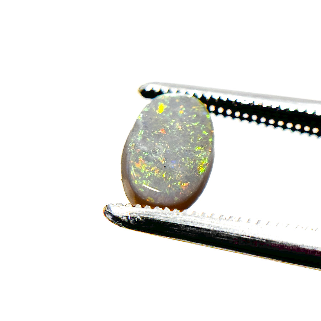 White Opal Green Multicolour 7x5x3 Cabochon Oval 0.70 Carat