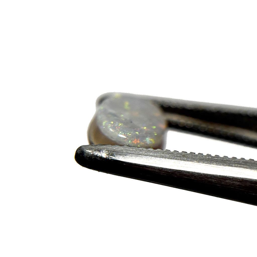 White Opal Green Multicolour 7x5x3 Cabochon Oval 0.70 Carat