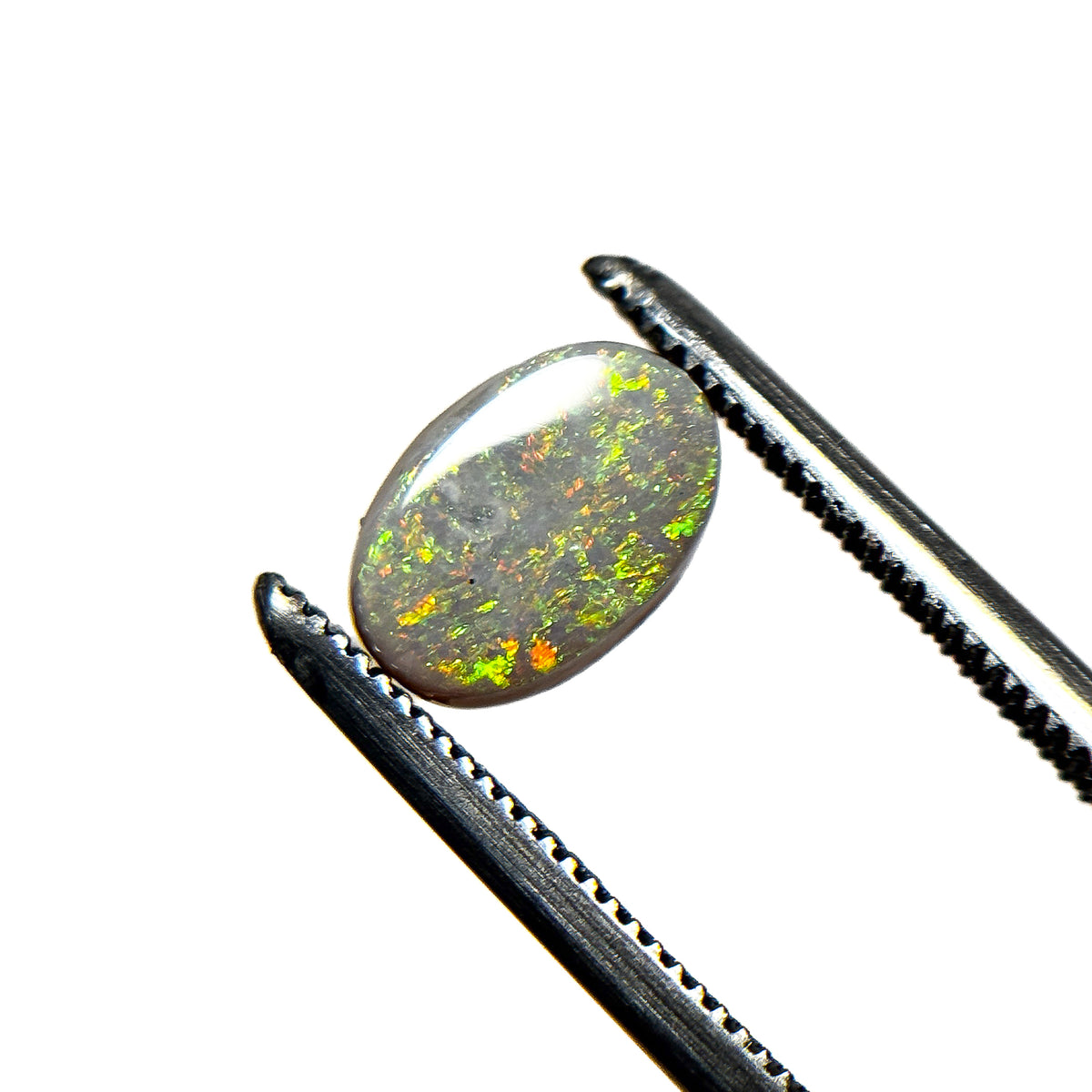 White Opal Green Multicolour 7x5x3 Cabochon Oval 0.70 Carat