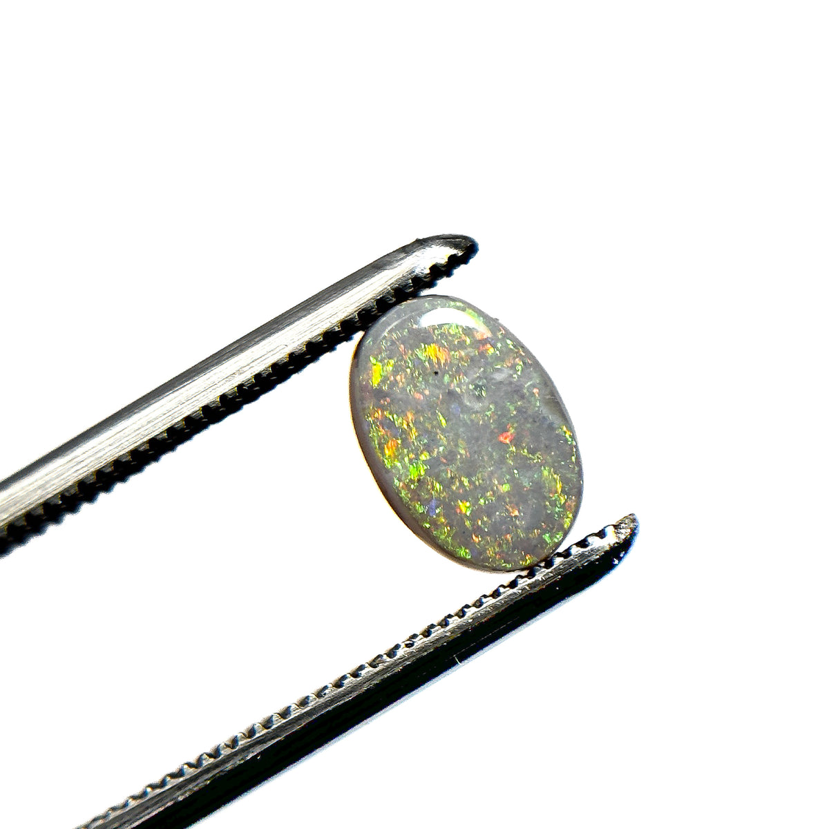 White Opal Green Multicolour 7x5x3 Cabochon Oval 0.70 Carat