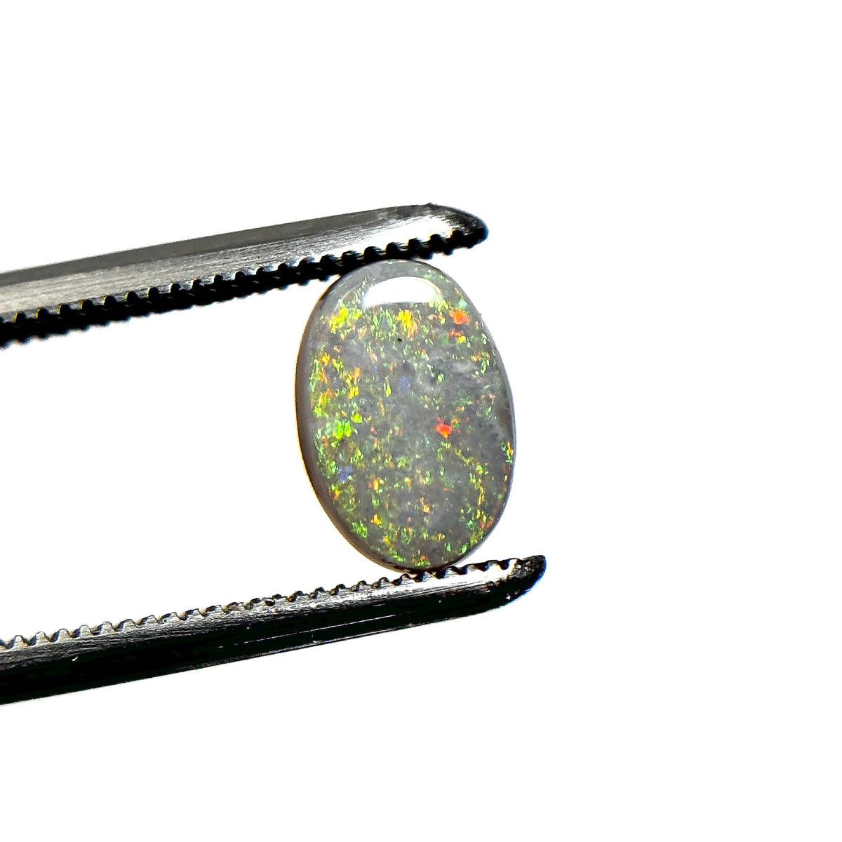 White Opal Green Multicolour 7x5x3 Cabochon Oval 0.70 Carat