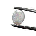 White Opal Red Multicolour 9x7x2.5 Cabochon Oval 1.25 Carat