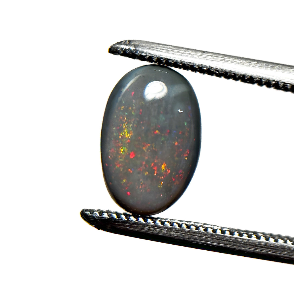 Semi Black Opal Multicolour 10x6.5x3.3 Cabochon Oval 1.5 Carat