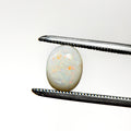 White Opal Red Multicolour 8x6.5x4 Cabochon Oval 1.35 Carat