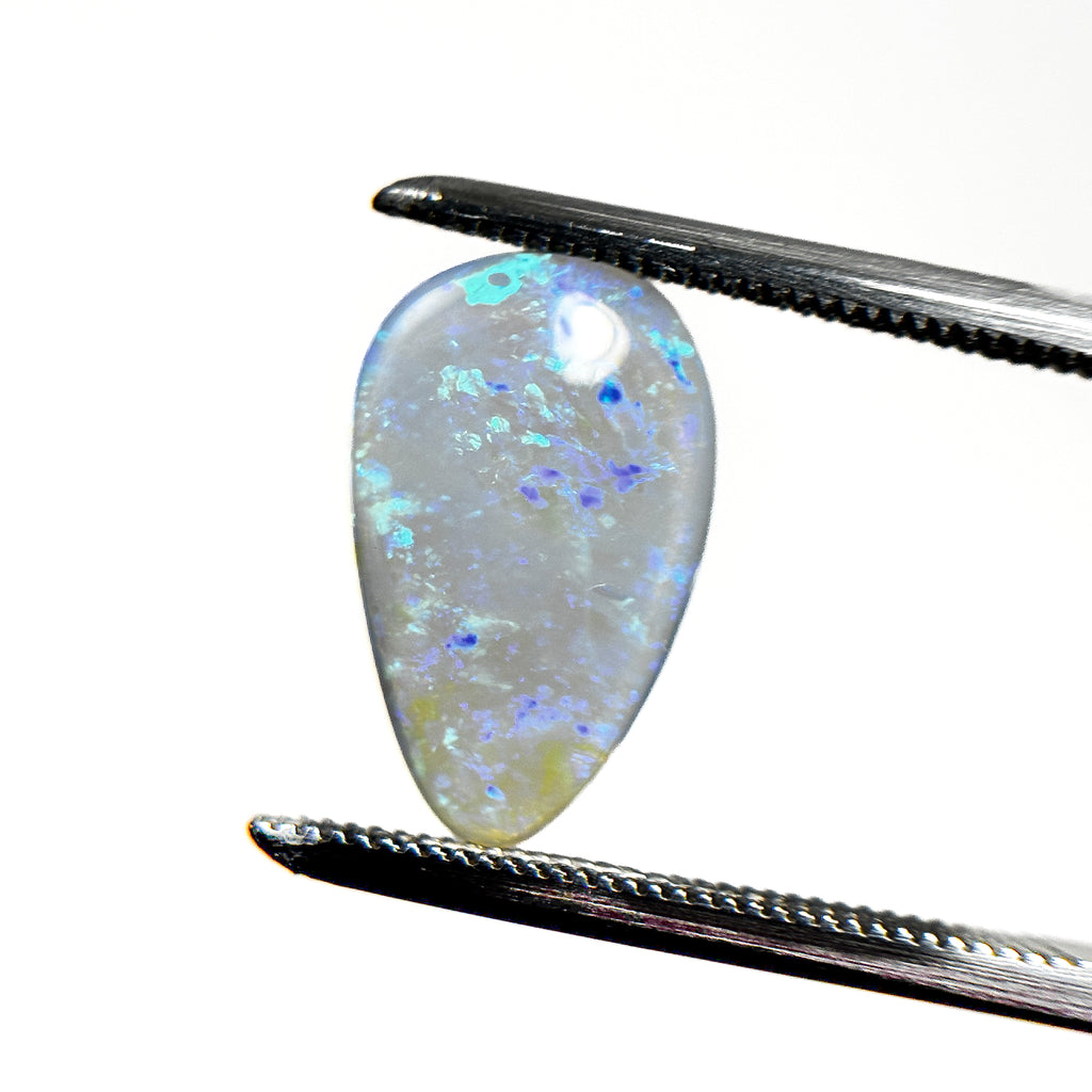 Crystal Opal Blue 14x8x3 Cabochon Pear 2 Carat