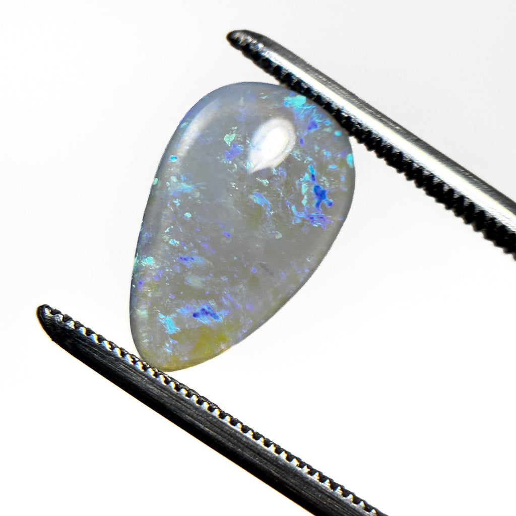 Crystal Opal Blue 14x8x3 Cabochon Pear 2 Carat