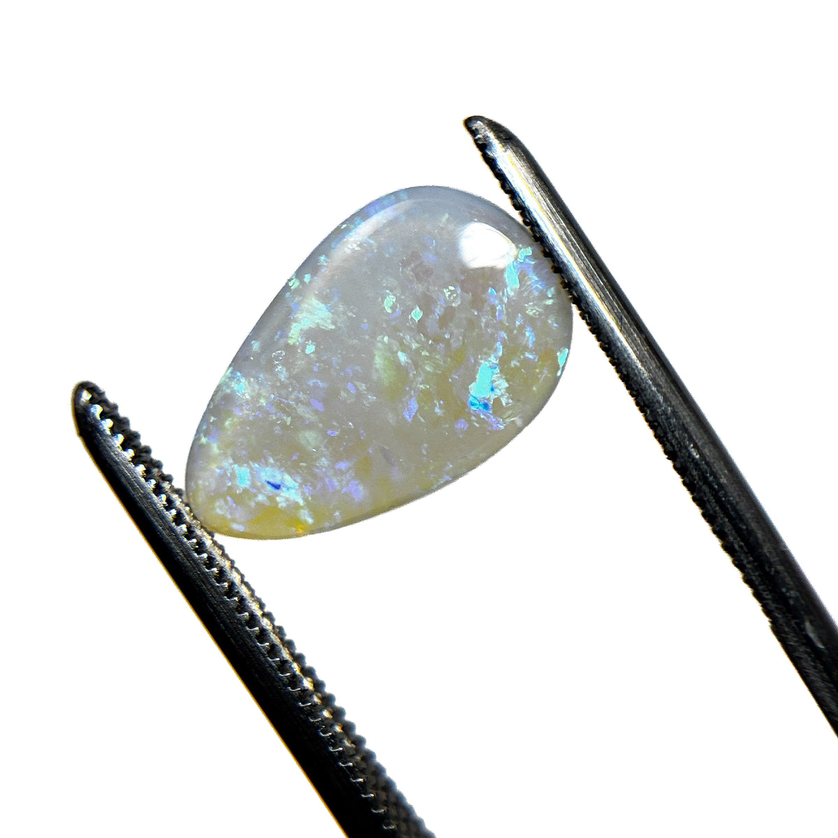 Crystal Opal Blue 14x8x3 Cabochon Pear 2 Carat