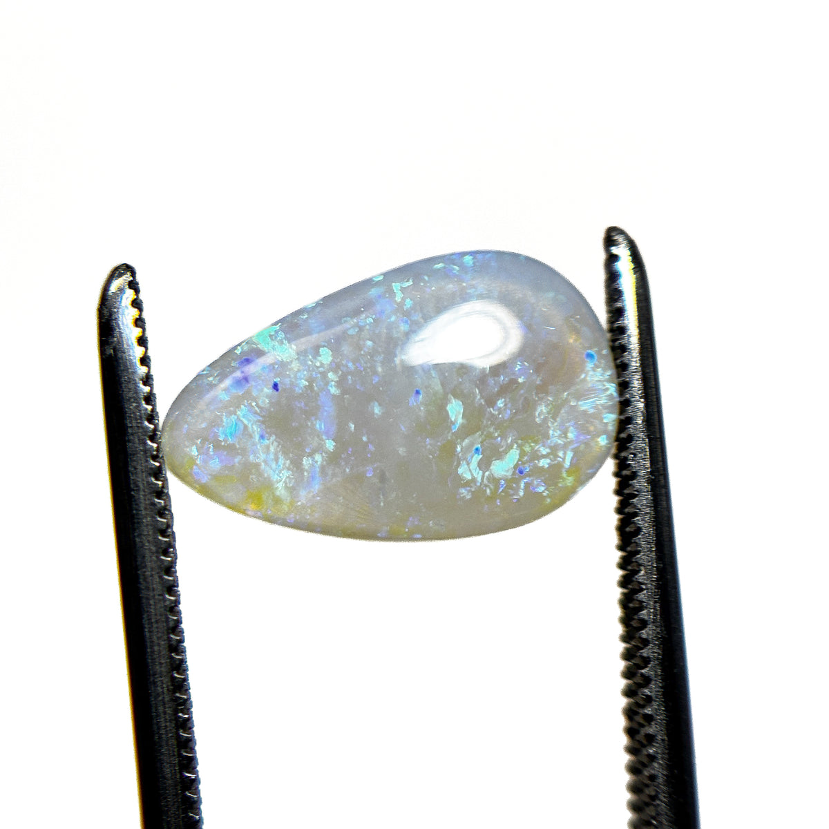 Crystal Opal Blue 14x8x3 Cabochon Pear 2 Carat