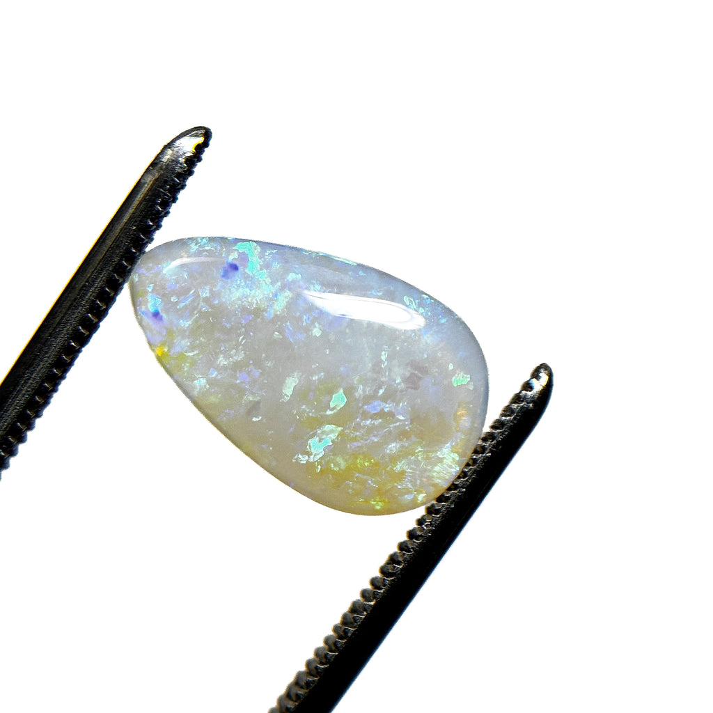 Crystal Opal Blue 14x8x3 Cabochon Pear 2 Carat