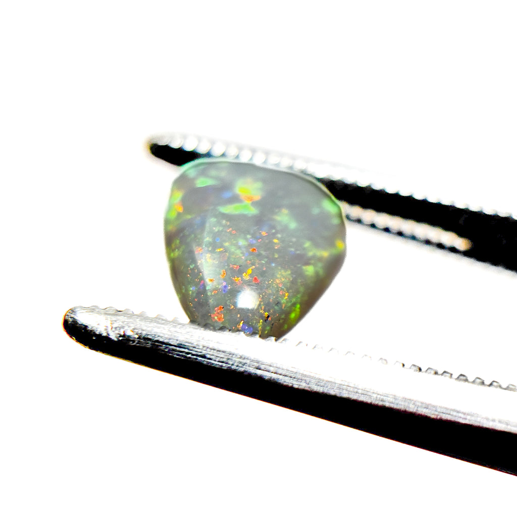 Crystal Opal Red Multicolour 9x7x3 Cabochon Pear 1.25 Carat