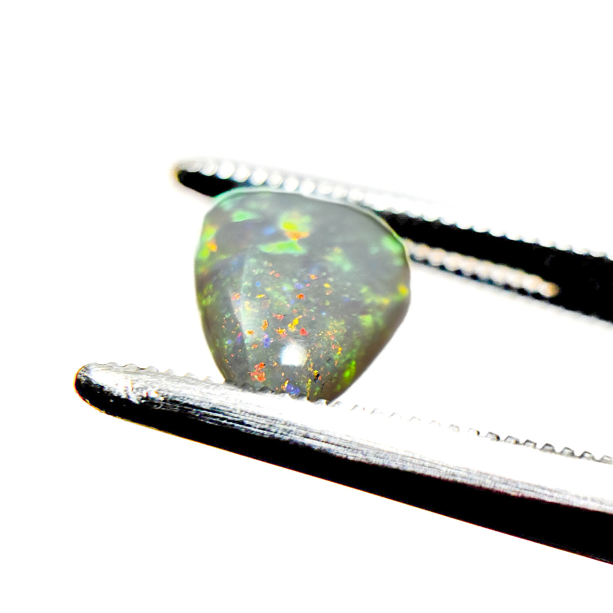 Crystal Opal Red Multicolour 9x7x3 Cabochon Pear 1.25 Carat