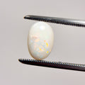 White Opal Multicolour 10x7x3.5 Cabochon Oval 1.8 Carat