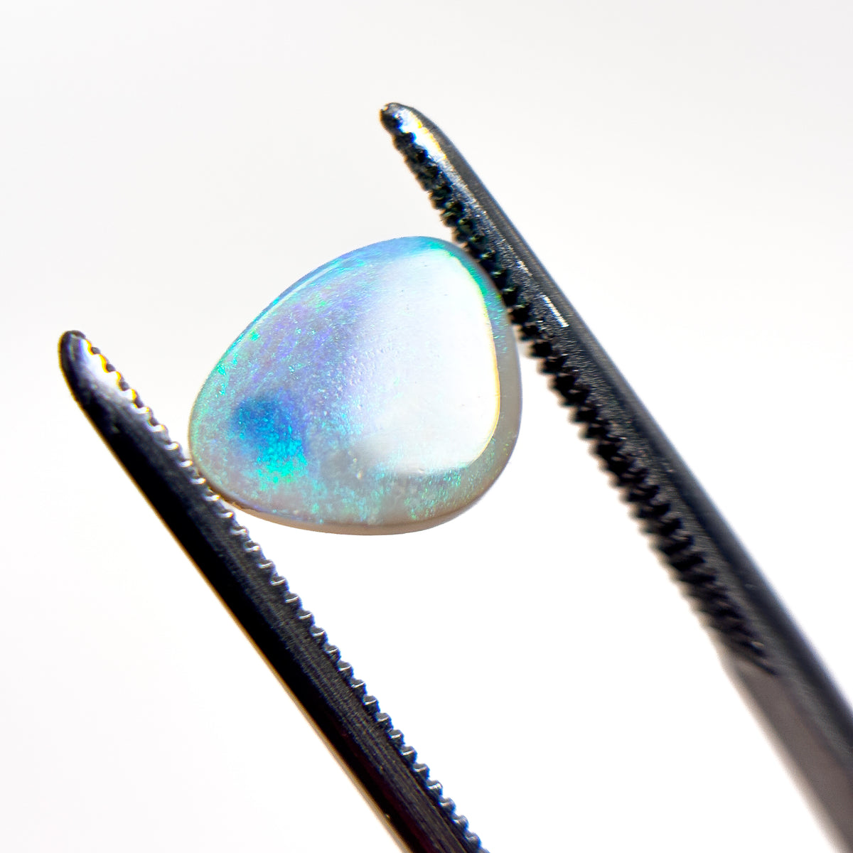 Semi Black Opal Green Blue 9x8x2 Cabochon Freeform 1.00 Carat