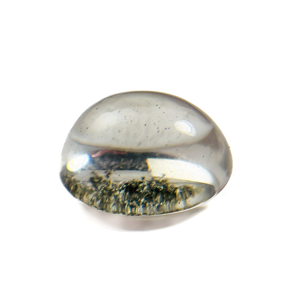 Clear Green Chlorite Quartz 15x12.5x7.7 Cabochon Oval 11.64 Carat