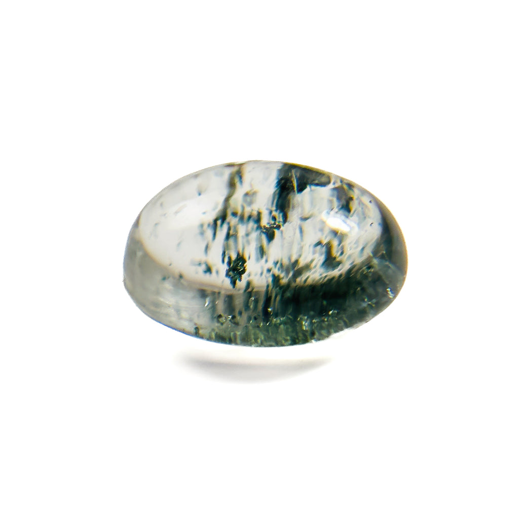 Clear Green Chlorite Quartz 11.7x8.4x7 Cabochon Oval 4.94 Carat